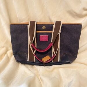 Denim & Leather Coach Purse